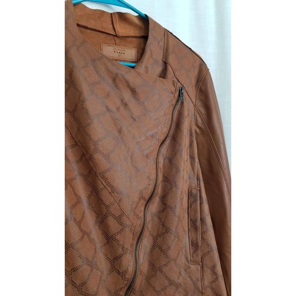 Anthropologie Blank NYC Sharona Brown Snake Print Jacket Size M - Picture 4 of 9